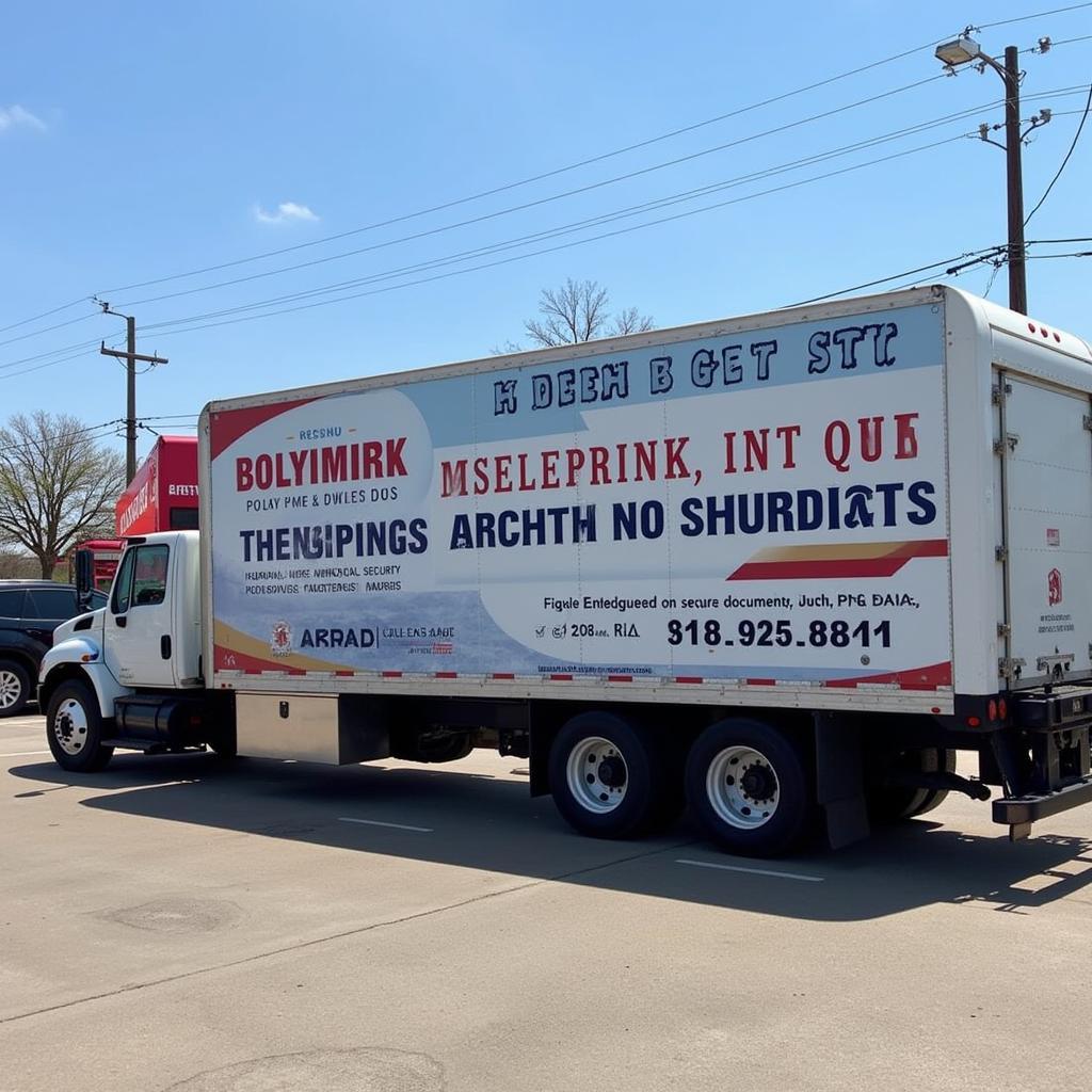 Secure shredding truck in Dallas