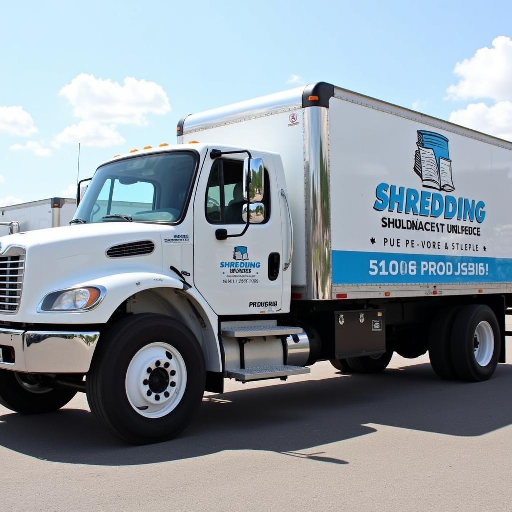 Secure shredding truck in Dallas