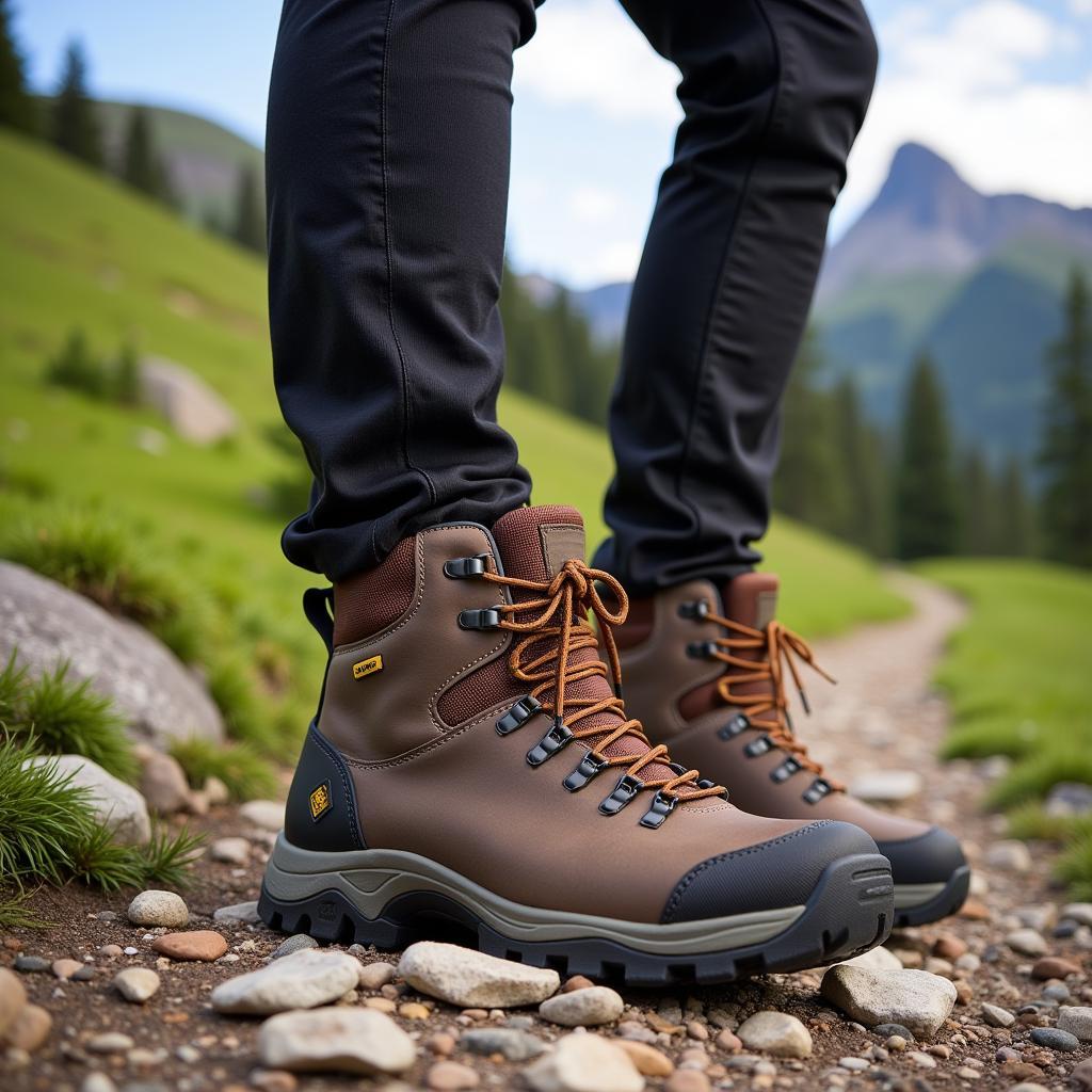 Danner Free Spirit Hiking Boots on a mountain trail