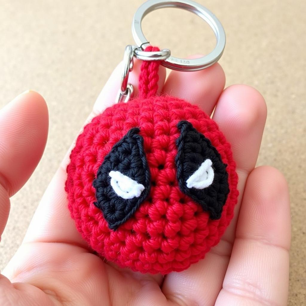 Deadpool Crochet Keychain Free Pattern