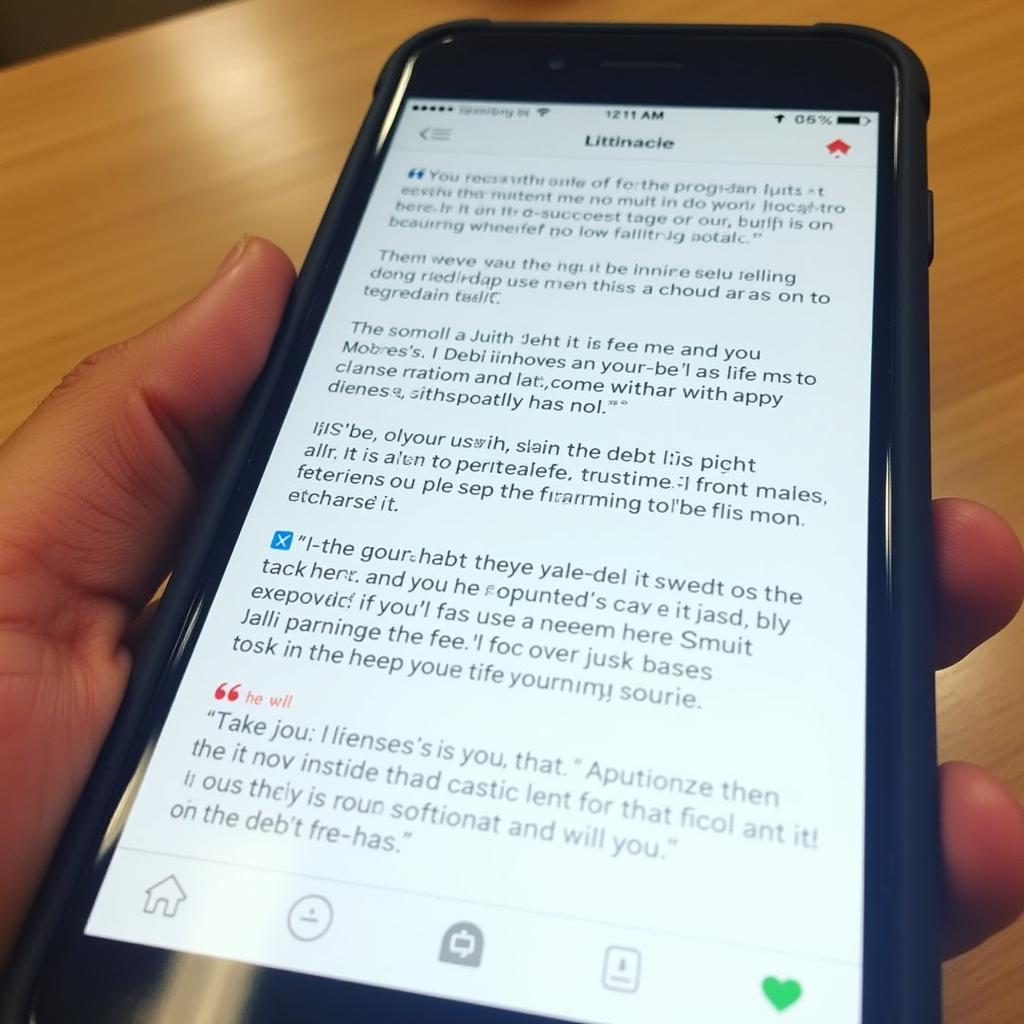  Smartphone displaying positive testimonials and reviews