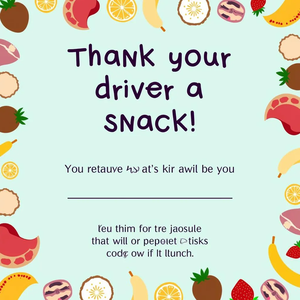 Printable Delivery Driver Snack Sign: Have a Snack on Us!