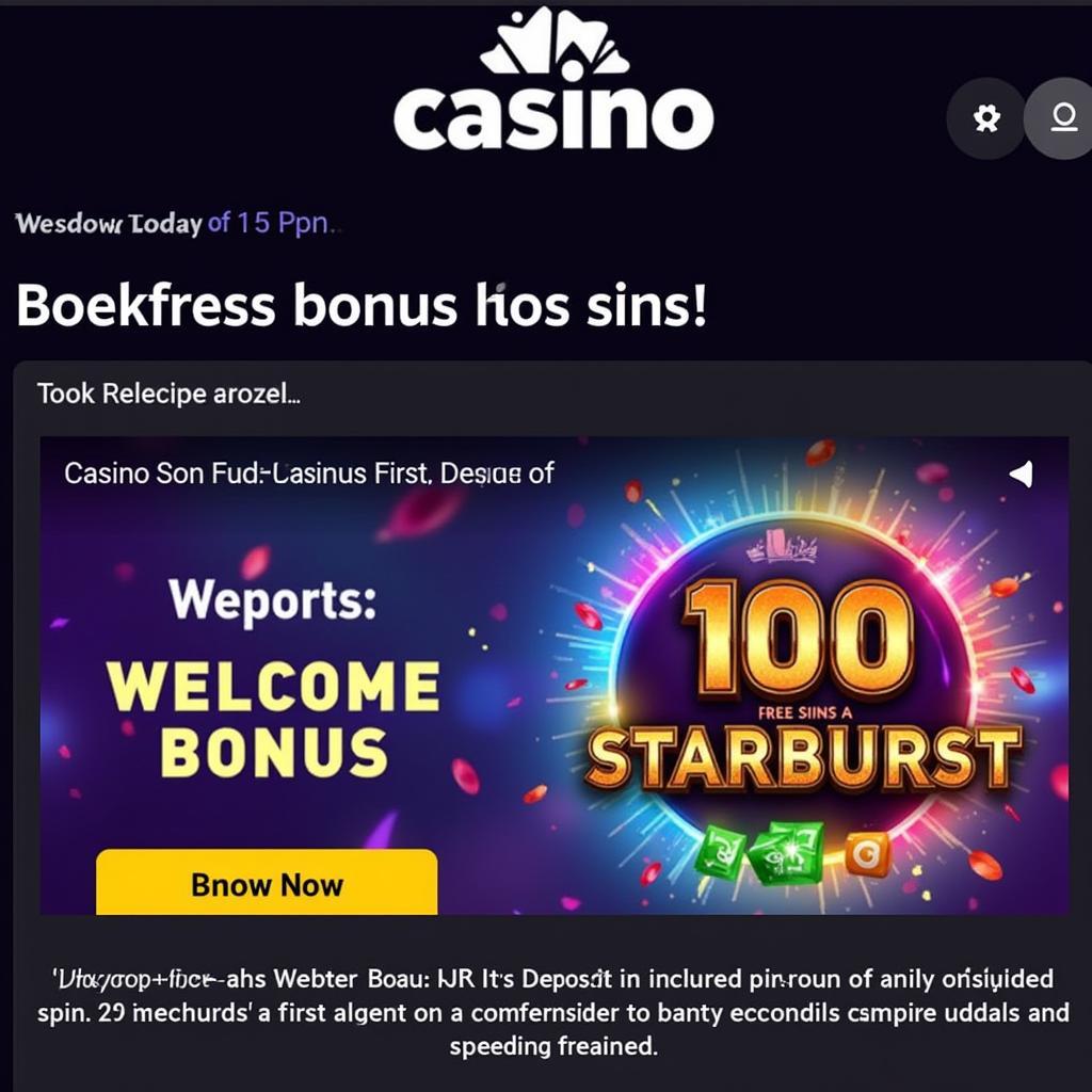 Free Spins on Starburst with Deposit