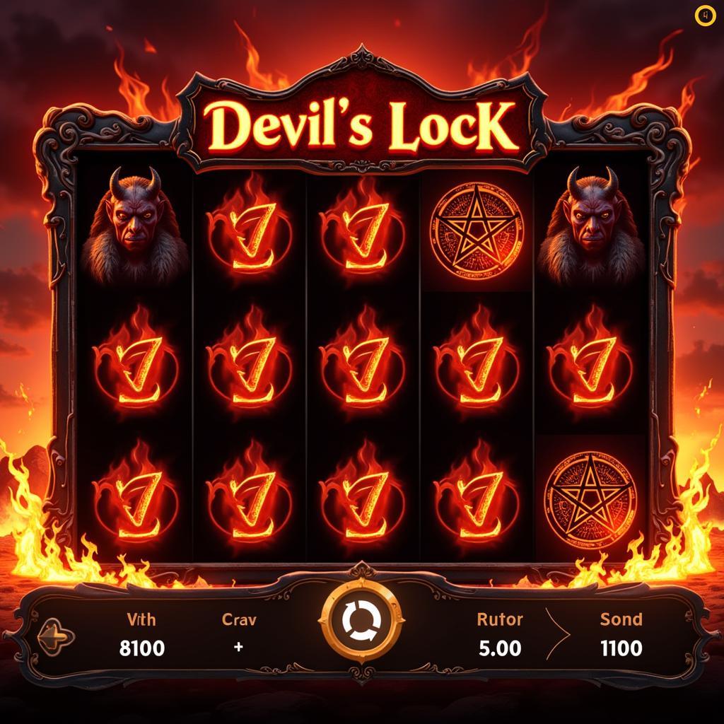 Devil's Lock slot machine gameplay screenshot