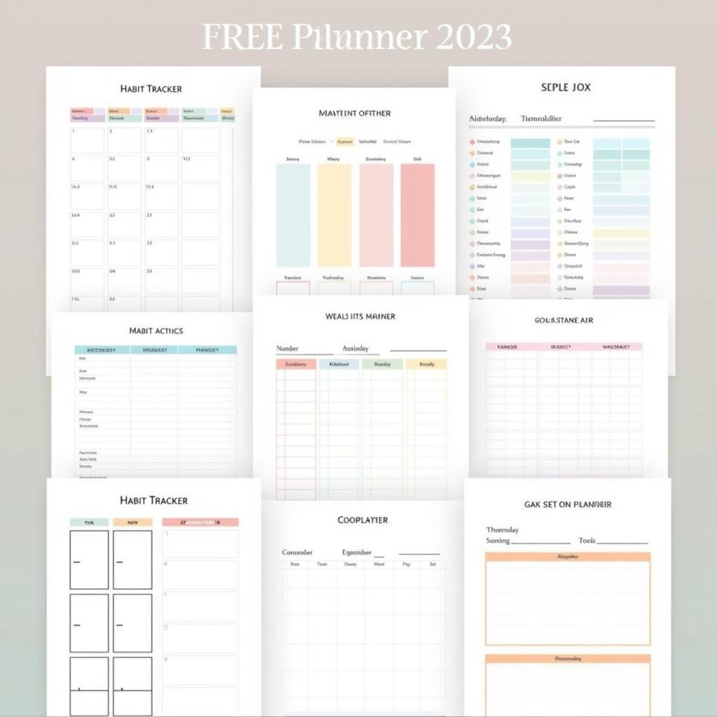 Different PDF Planner Styles