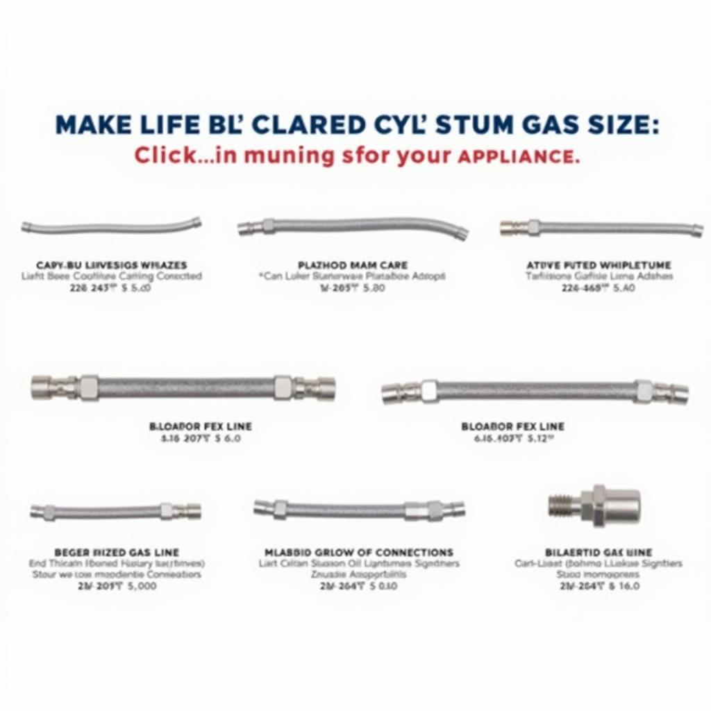 Various Sizes of Whistle-Free Flex Gas Lines