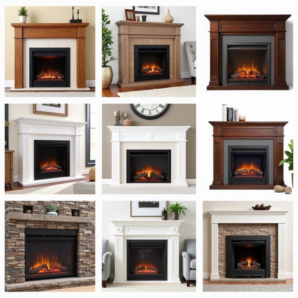 Variety of Designs for Large Free Standing Electric Fireplaces