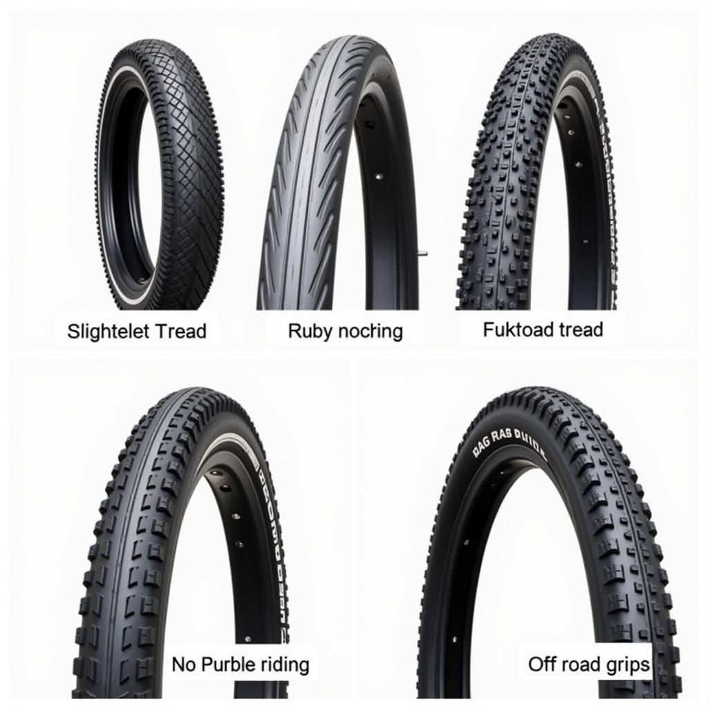 Comparison of 26 inch flat free tires with different tread patterns