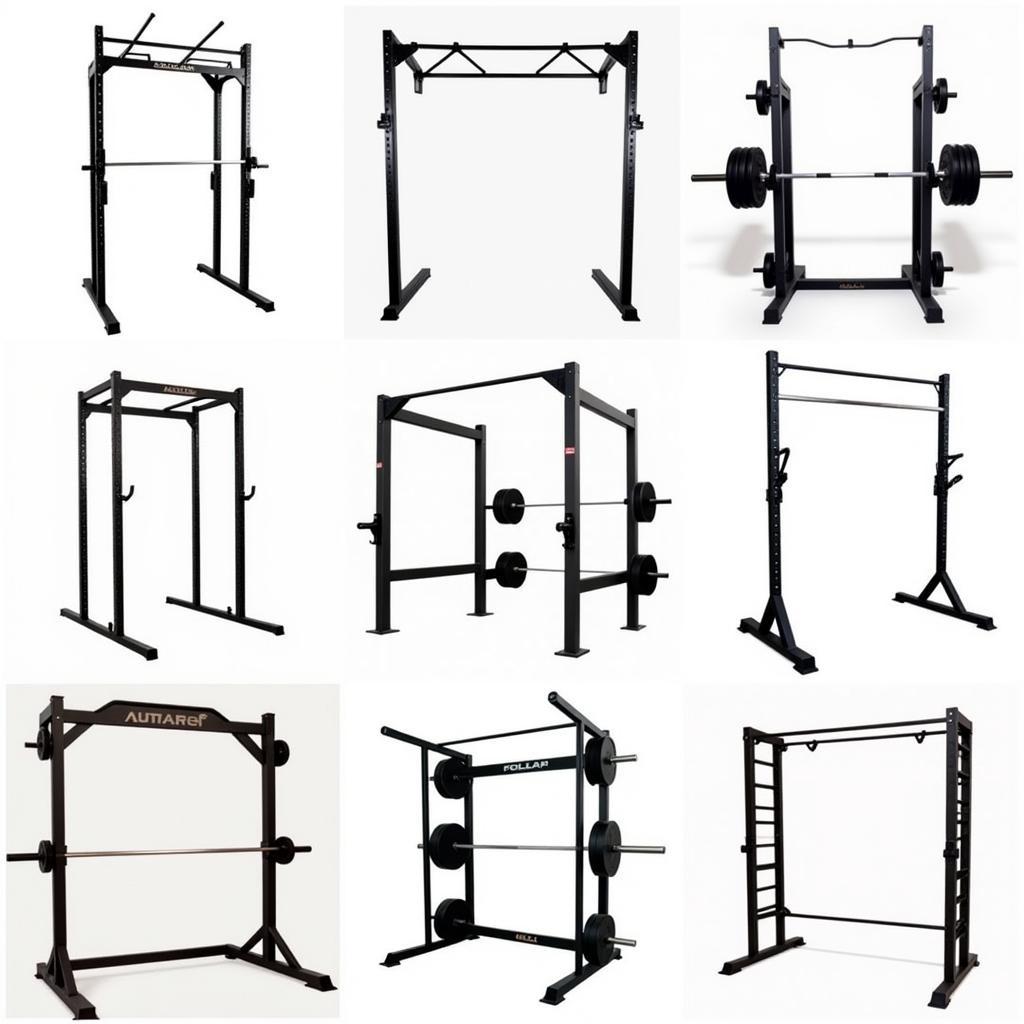 Various free weight rack designs