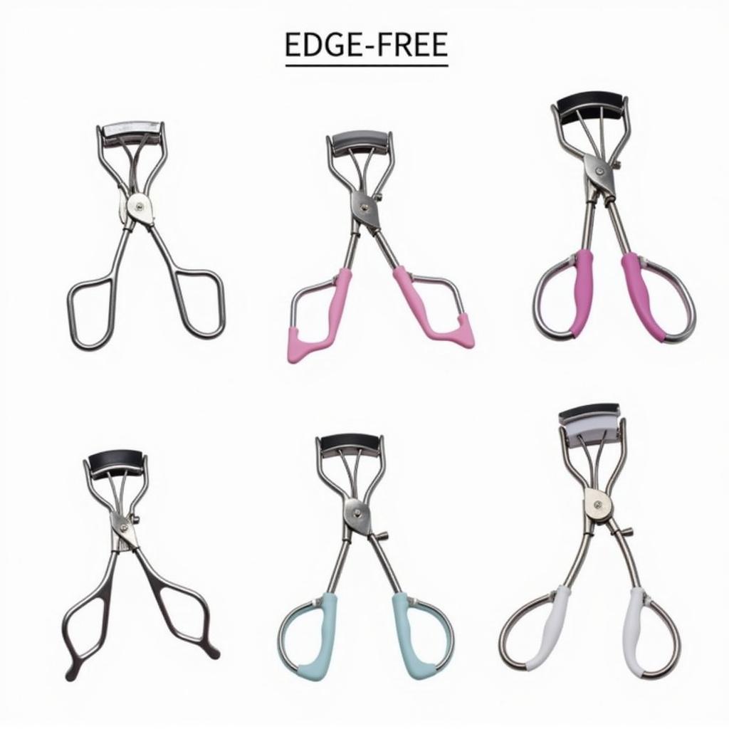 Different types of edge-free eyelash curlers available in the market