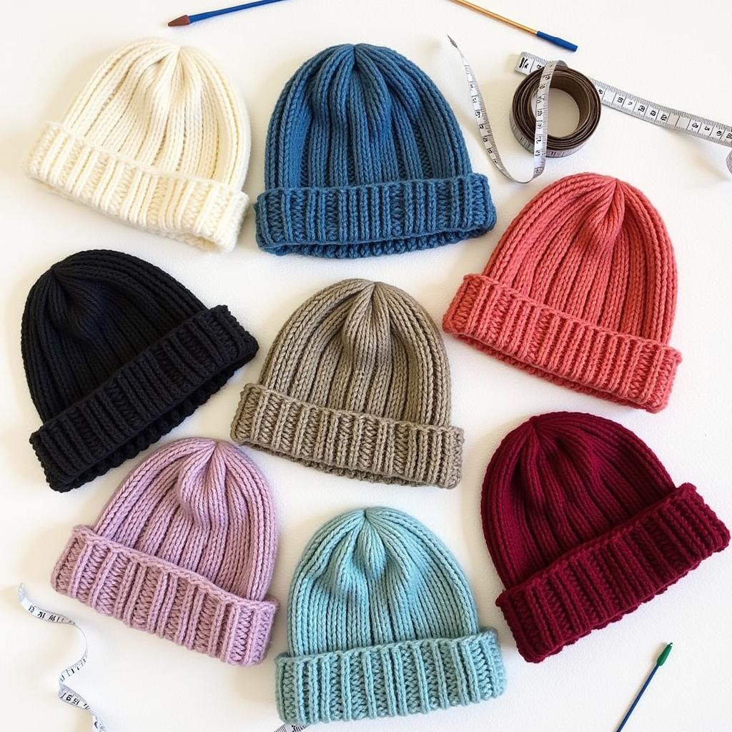 Different Types of Hats Made with Free Patterns