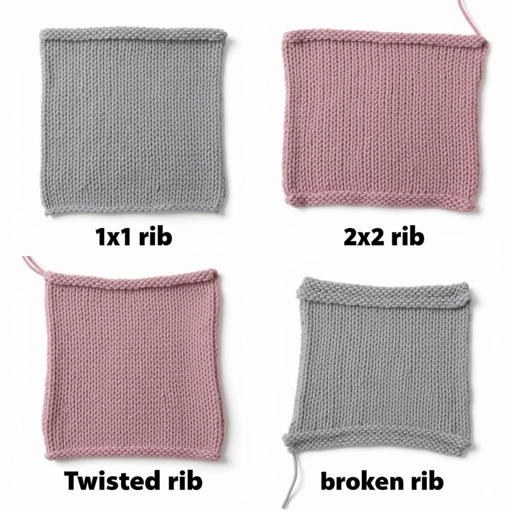 Various Ribbed Knitting Styles