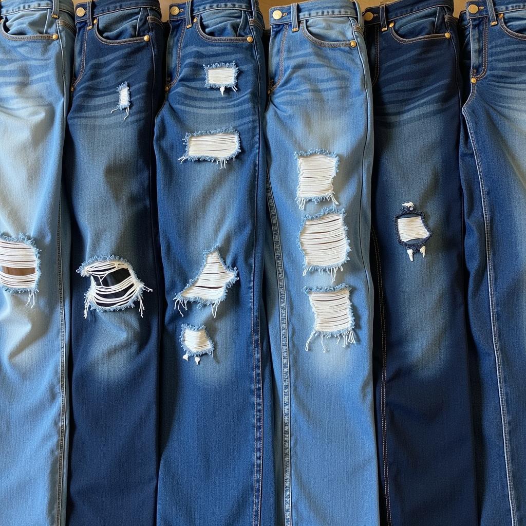 Different Washes and Styles of Jeans