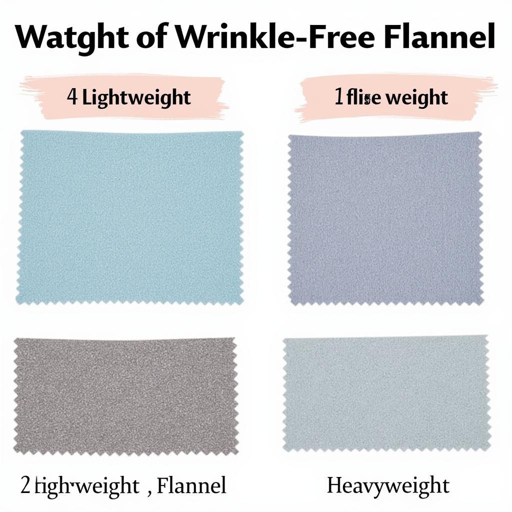 Different Weights of Wrinkle-Free Flannel Fabric