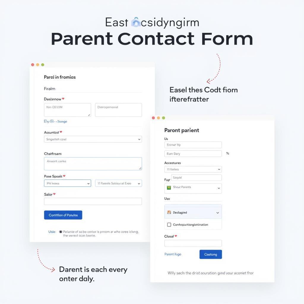 Digital Parent Contact Form Example