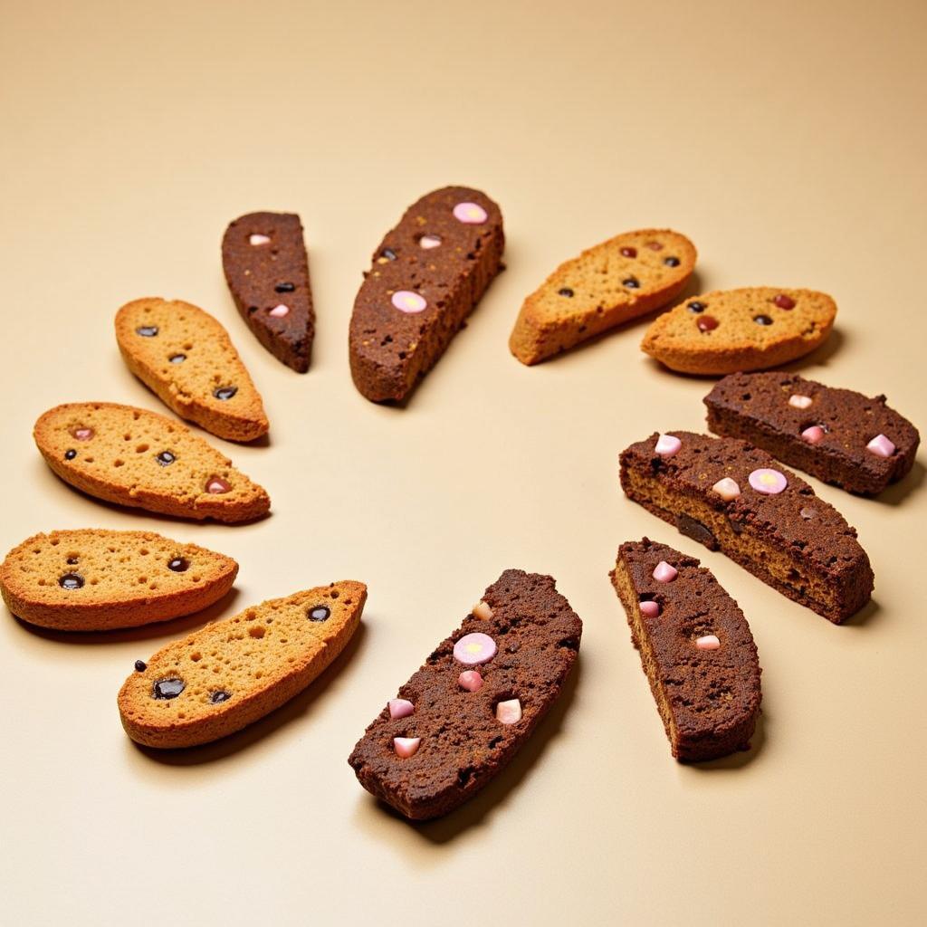 Assortment of Dijas Fat Free Biscotti Flavors