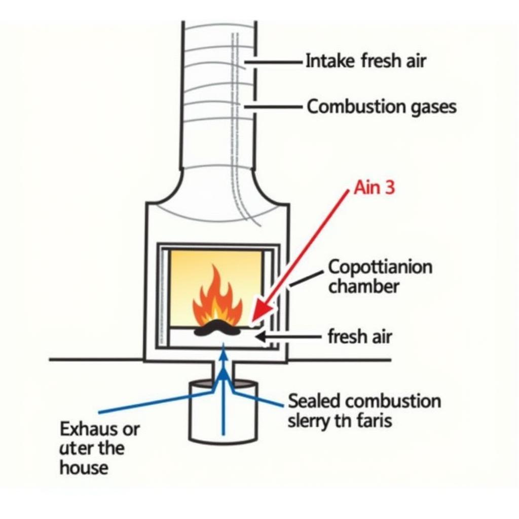 Diagram of a Direct Vent Fireplace System