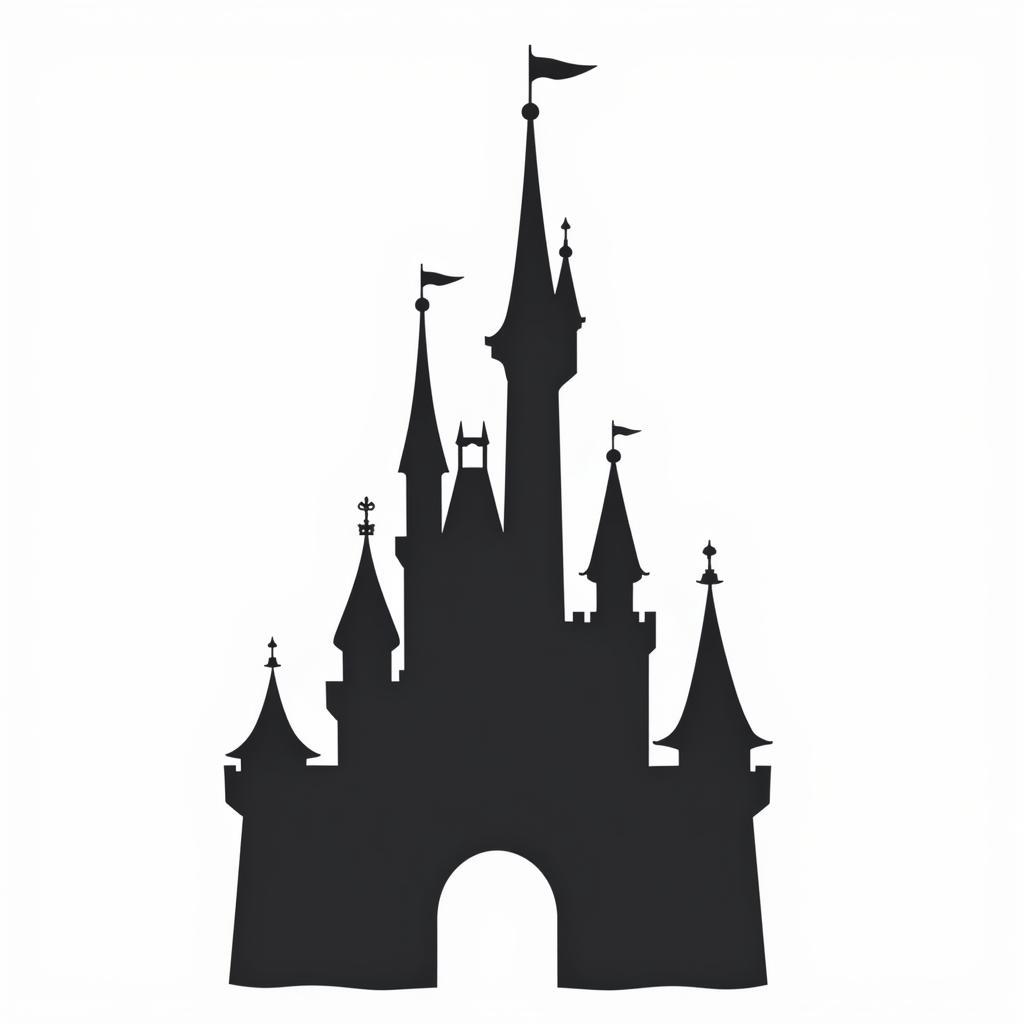 Silhouette of Disney Castle SVG