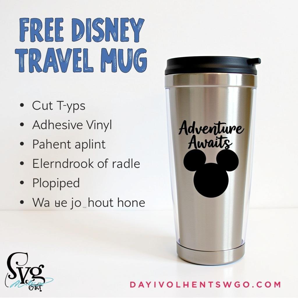 Personalized Travel Mug with Disney SVG