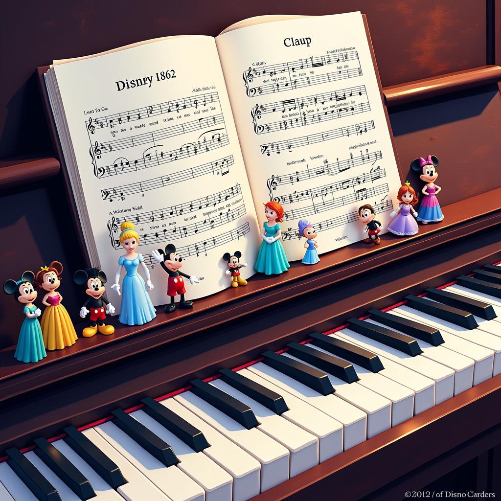 Free Disney sheet music for piano featuring classic characters and iconic imagery