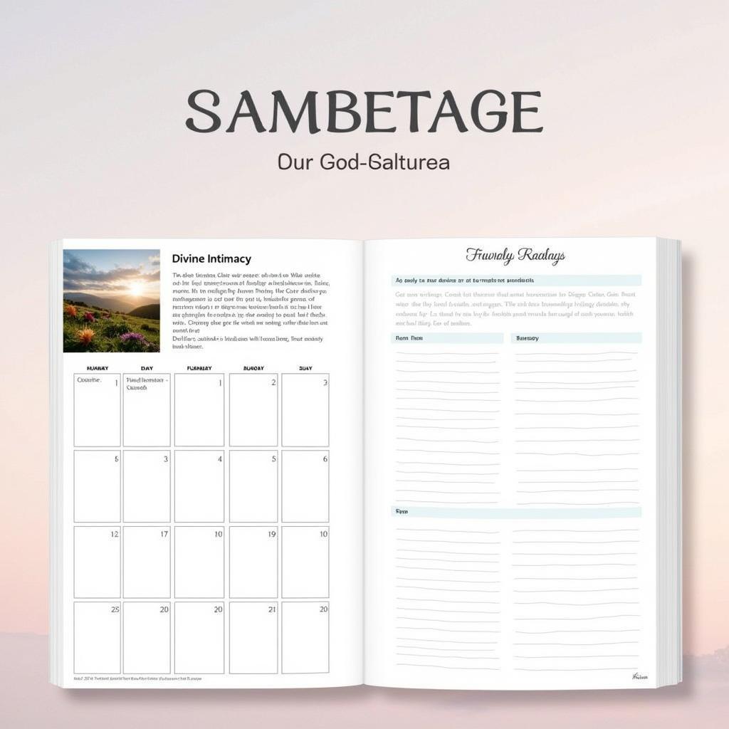 Example of a Divine Intimacy Calendar