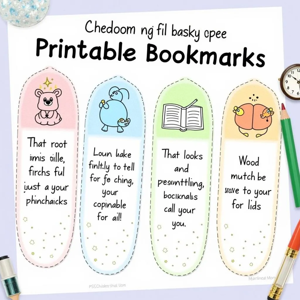 Printable DIY Bookmarks for Kids