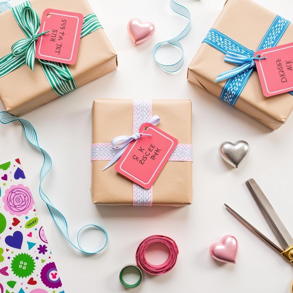 DIY Gift Wrapping with Hugs and Kisses Tags