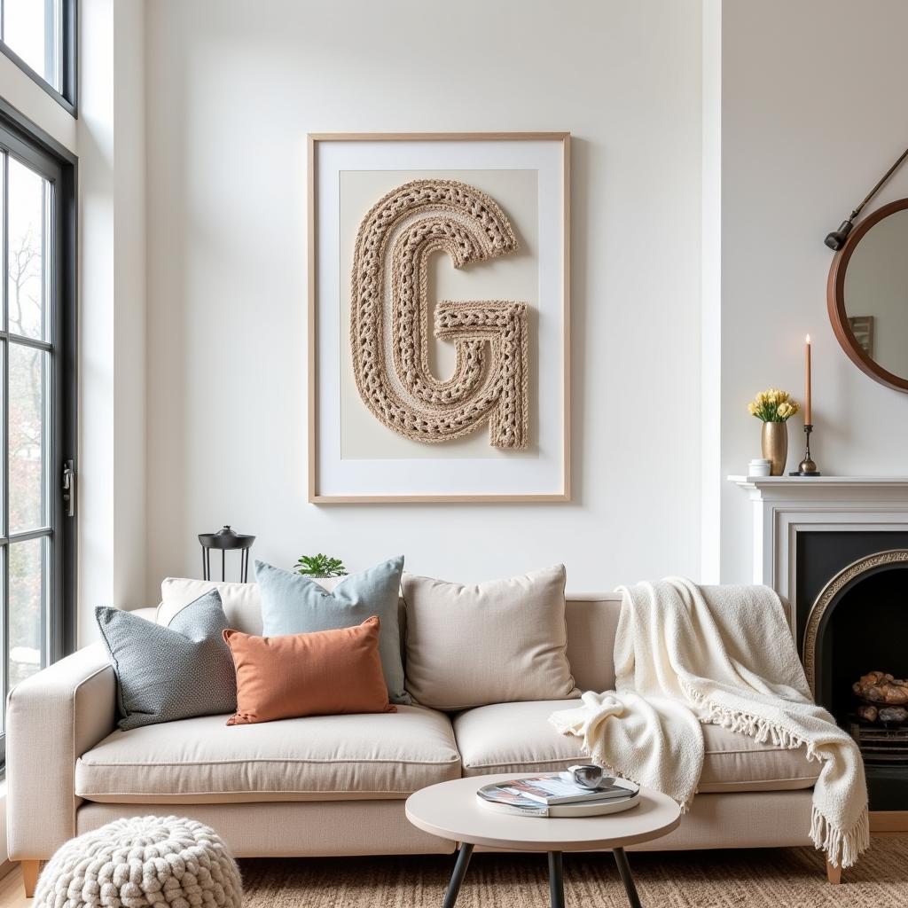 DIY Letter G Wall Decor Using a Free Pattern