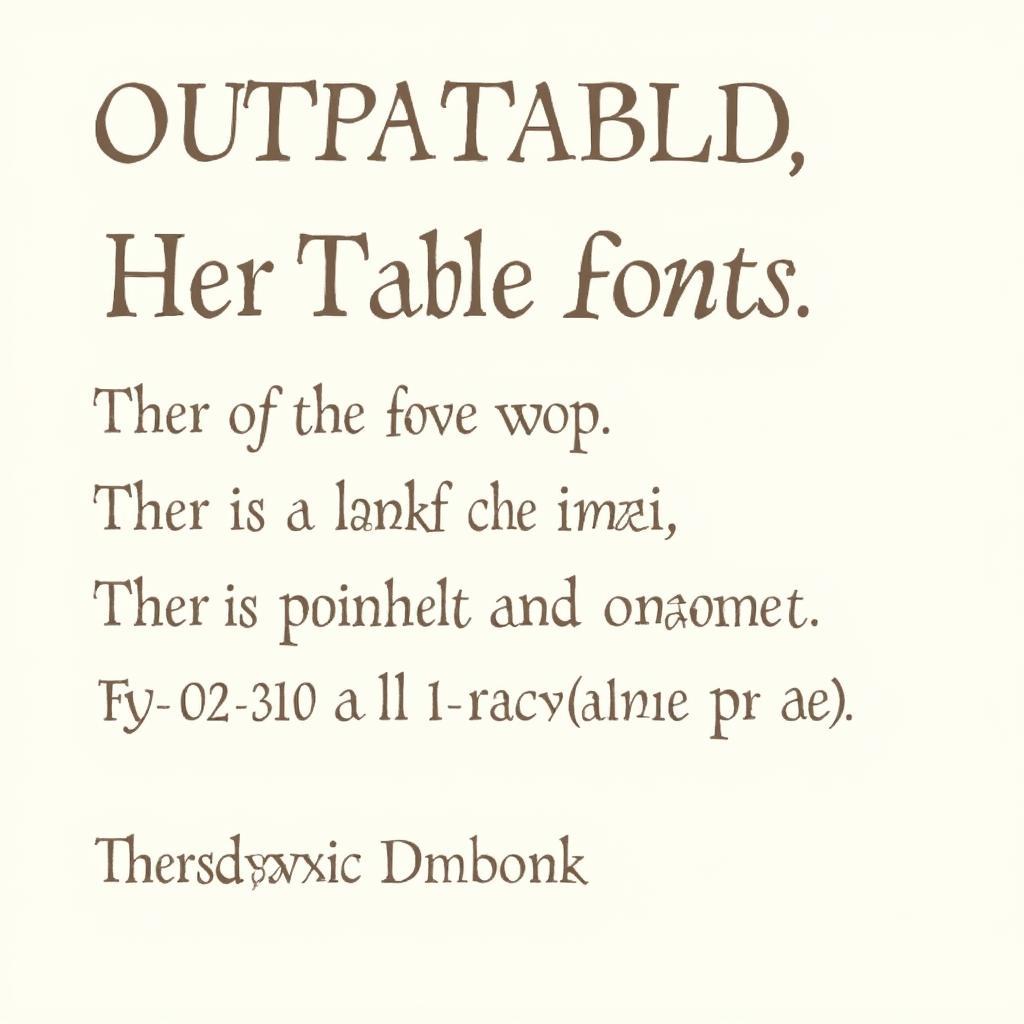 Example of Doves Type Font