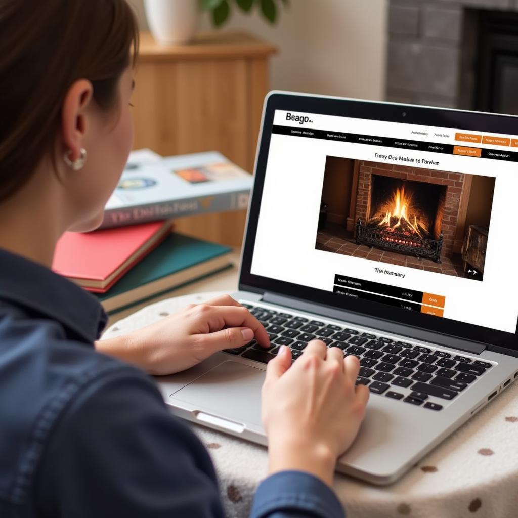 Downloading Fireplace Manual on a Laptop