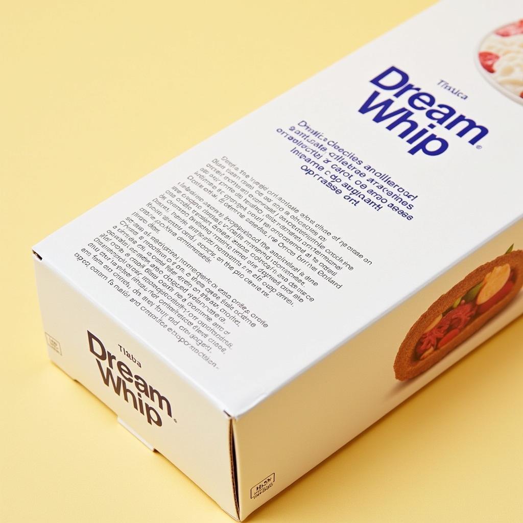 Dream Whip box with ingredients highlighted