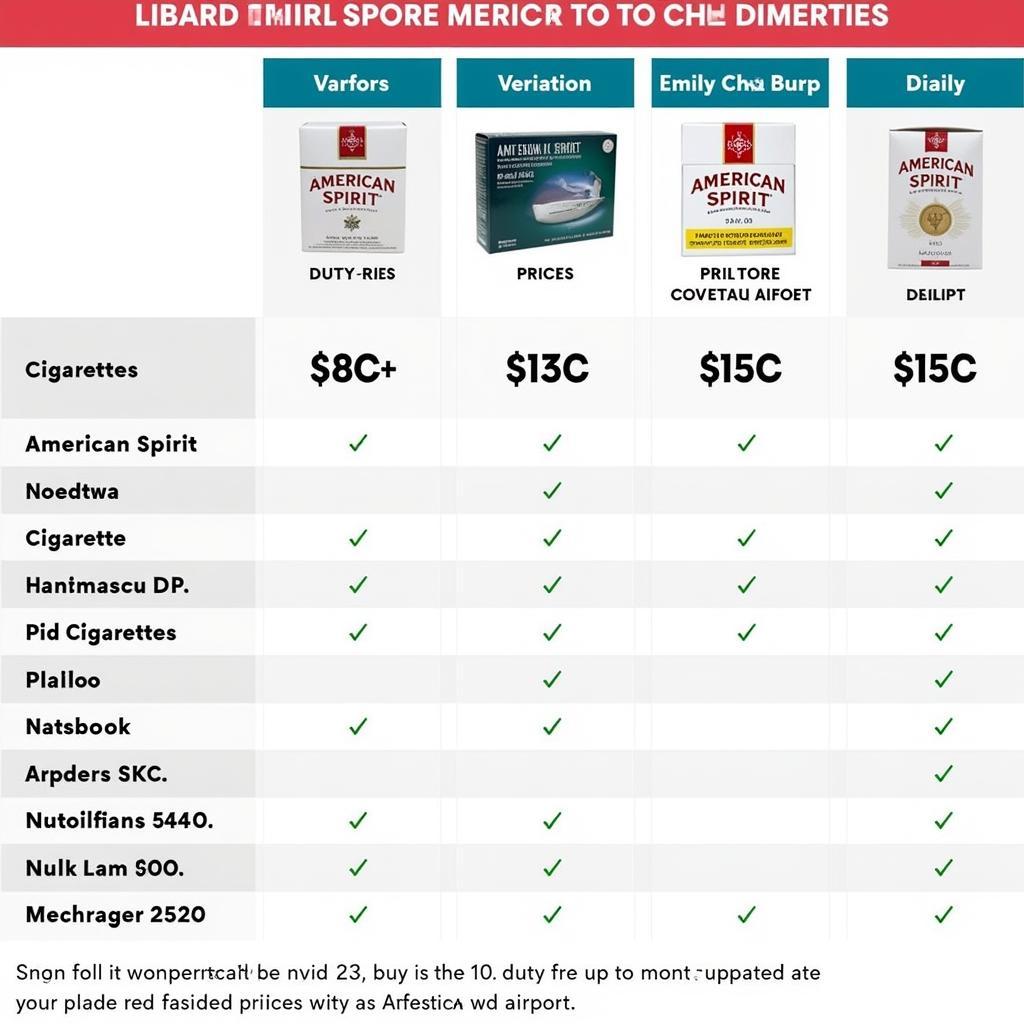 Duty Free Cigarette Prices