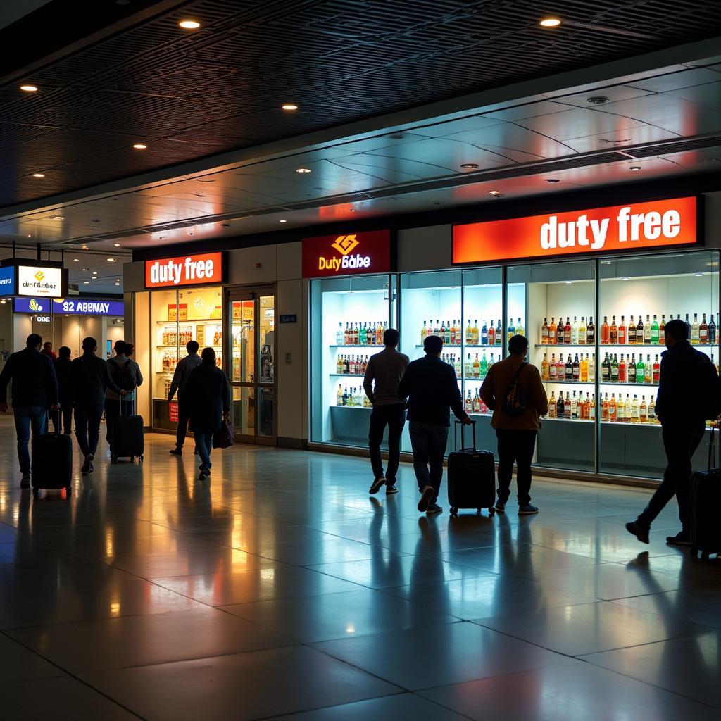 Passengers Arriving at Duty Free in India