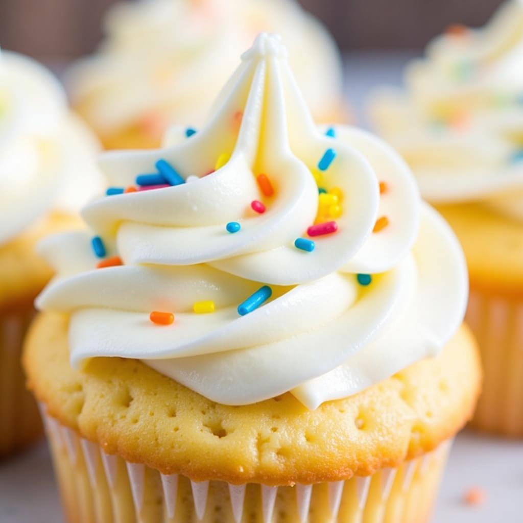 Dye-Free Sprinkles on a Cupcake