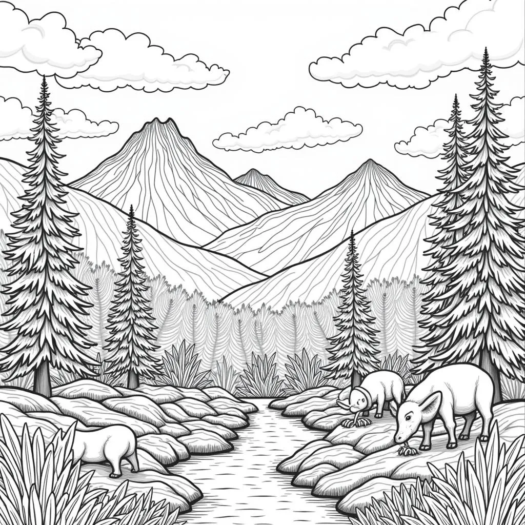 Coloring Pages Celebrating the Element of Earth