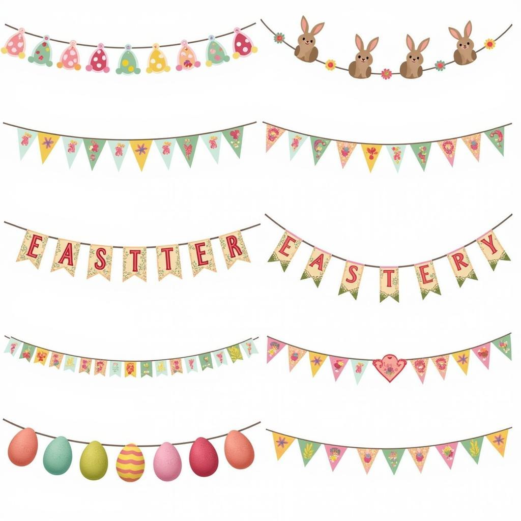 Colorful Easter Bunting Designs