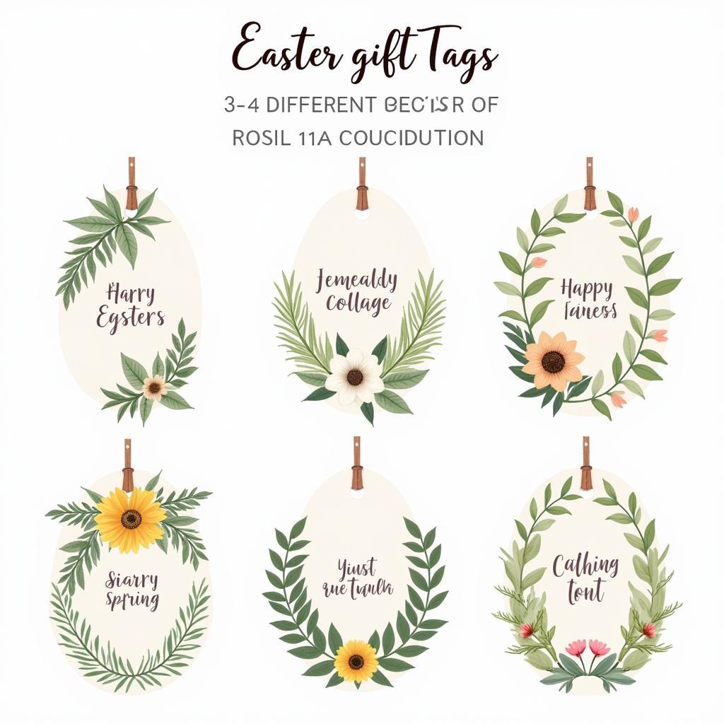 Floral Spring Easter Gift Tags