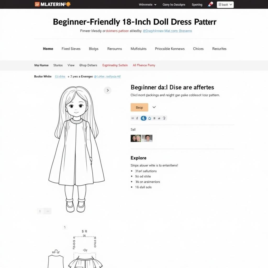 Easy 18-inch Doll Dress Pattern for Beginners