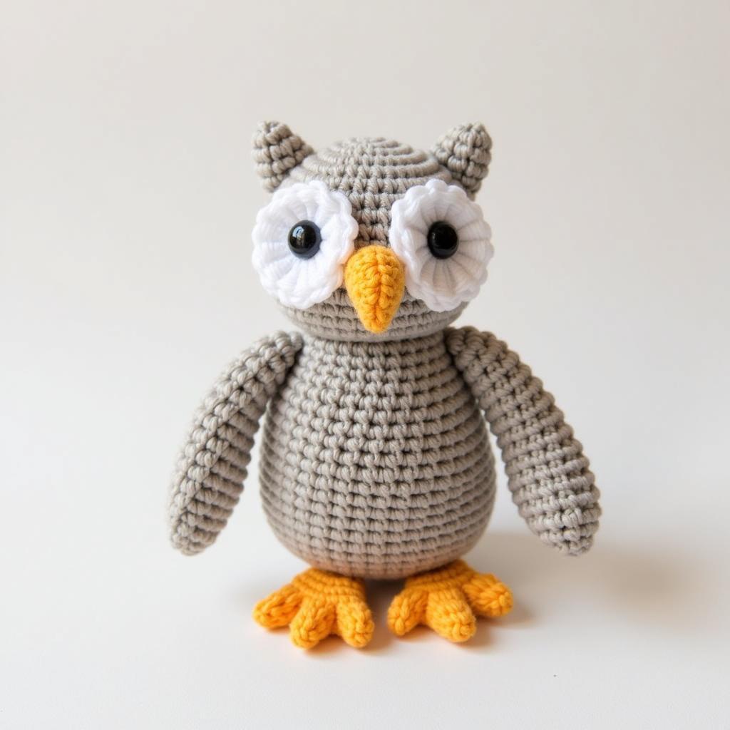 Easy Amigurumi Owl Pattern: A simple crocheted owl design, suitable for beginners.