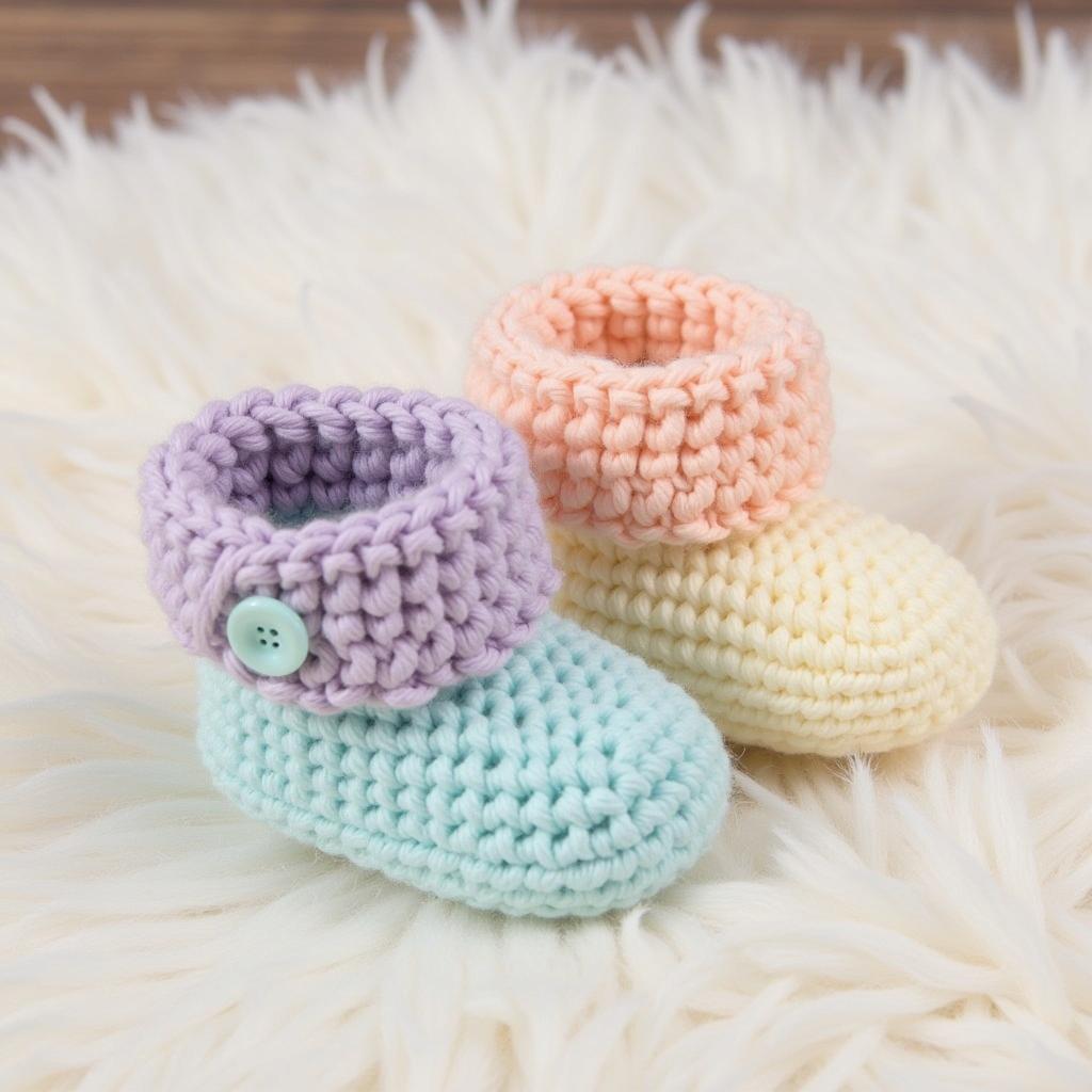 Easy Crochet Baby Booties Free Pattern