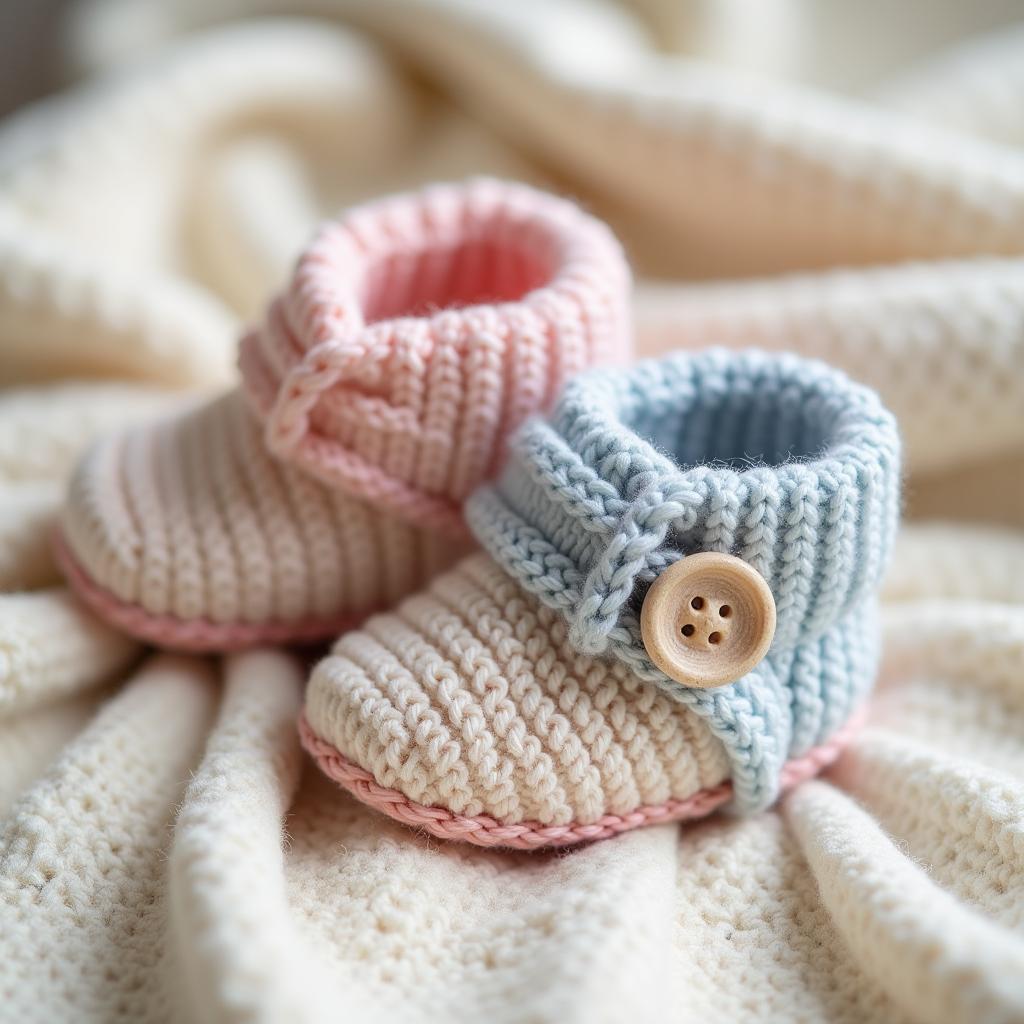 Easy Knitted Baby Booties