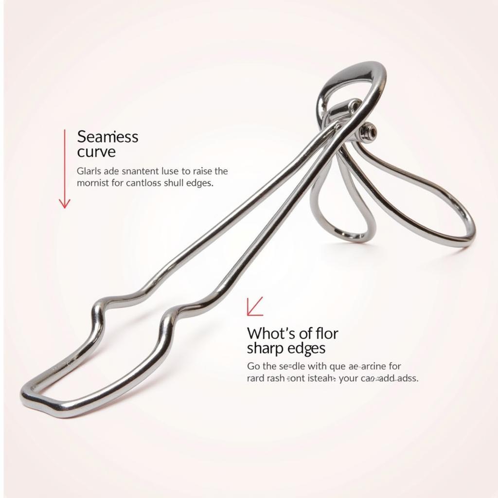 Close-up of an edge-free eyelash curler