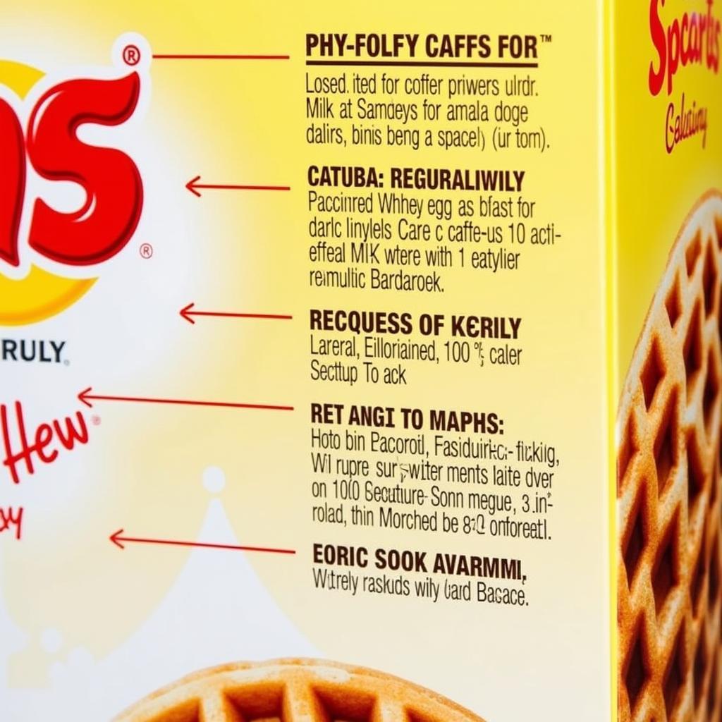 Close-up image of Eggo Waffle box with ingredient list highlighted