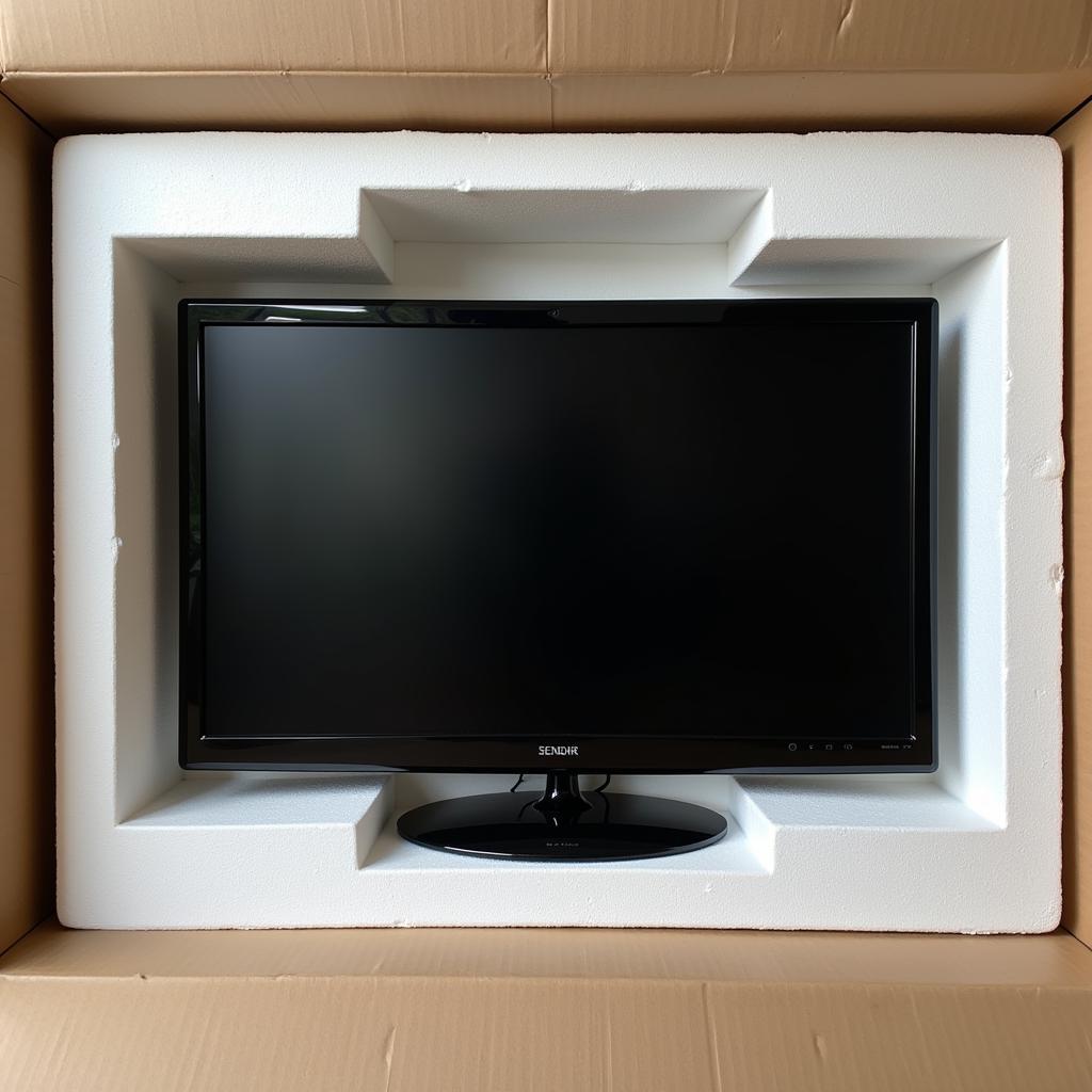 Styrofoam Protecting a Flat Screen TV