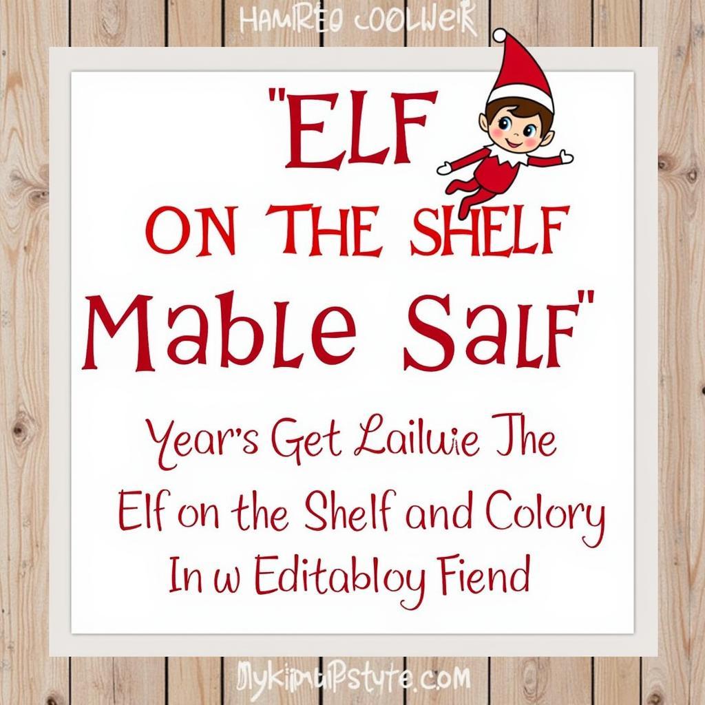 Editable Elf on the Shelf Mailing Label Template