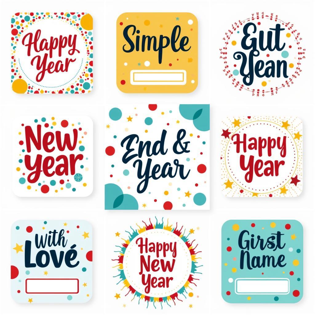 End-of-Year Gift Tag Designs