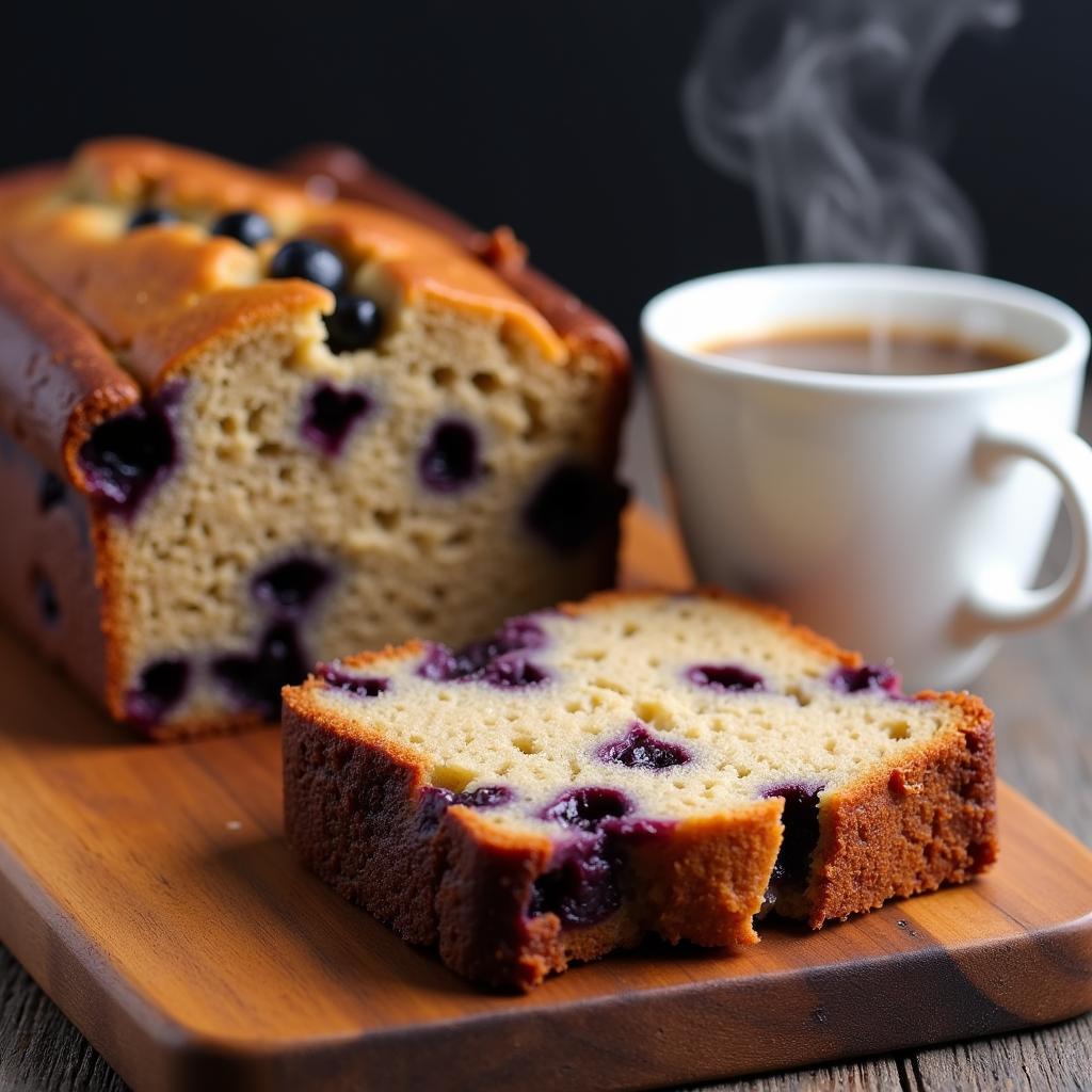 Enjoying a Slice of Gluten-Free Banana Blueberry Bread