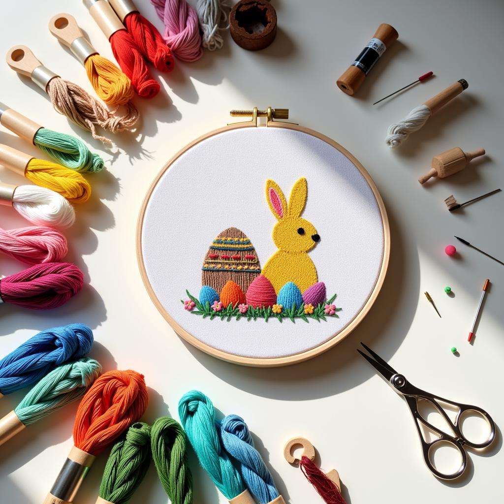 Essential Embroidery Supplies for Easter Projects