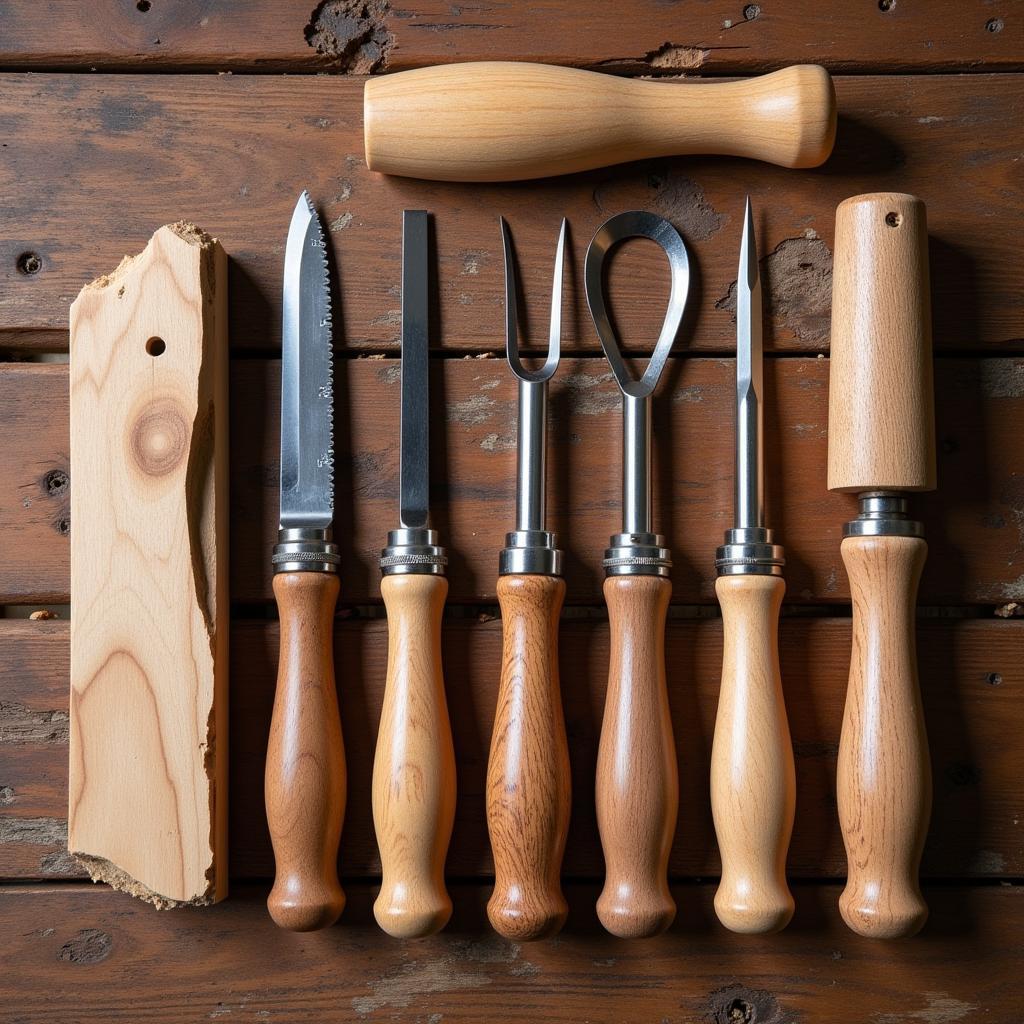 Essential tools for beginners in wood carving