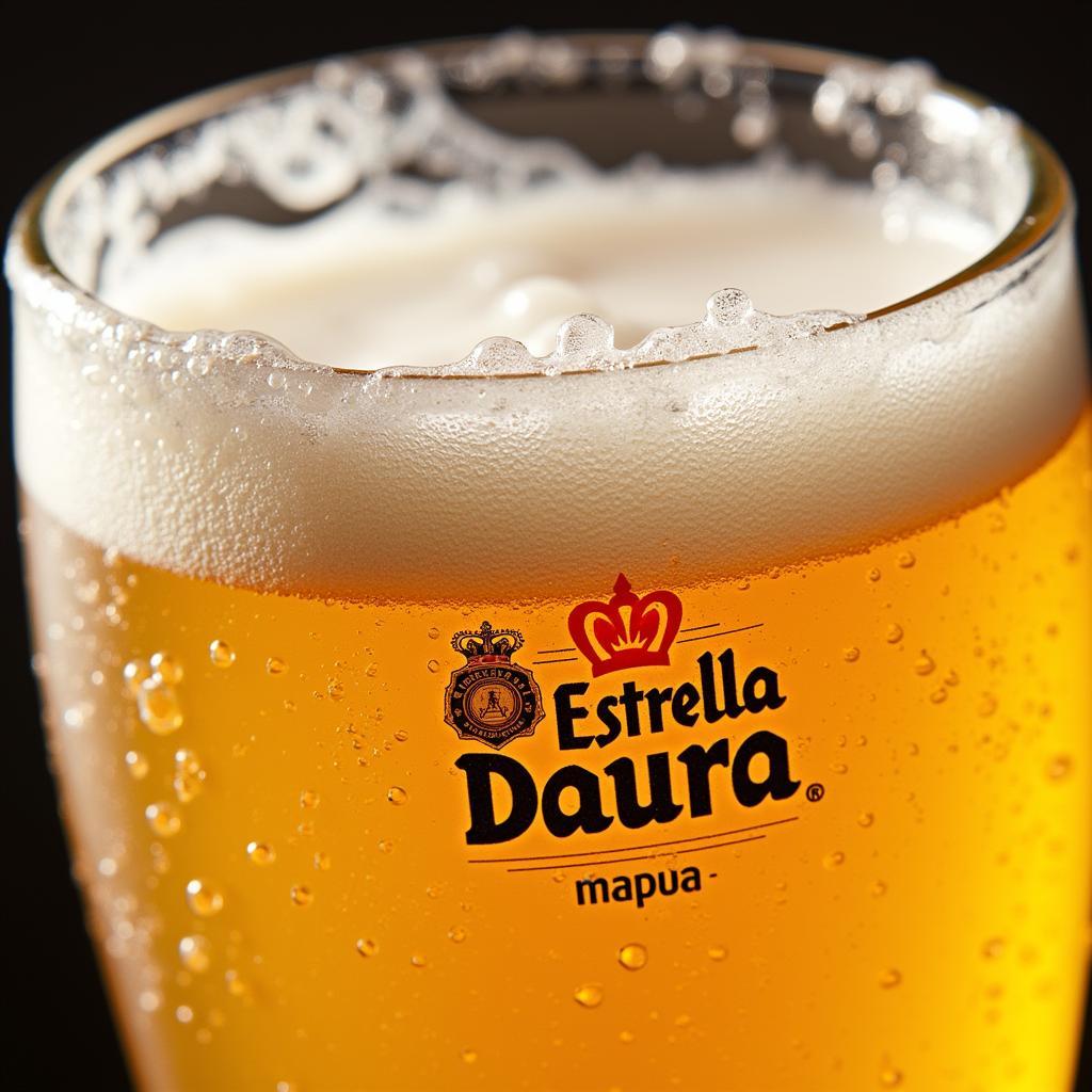 Estrella Daura Beer in a Glass